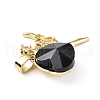 Real 18K Gold Plated Rack Plating Brass Micro Pave Clear Cubic Zirconia Pendants KK-C015-15G-03-2