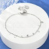 304 Stainless Steel Cable Chain Bracelets for Women BJEW-A036-21P-1