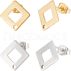 Beebeecraft 40Pcs 2 Colors 304 Stainless Steel Stud Earring Findings STAS-BBC0004-22-1
