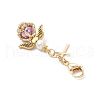 Angel Glass Pearl & Glass Seed Beaded Pendant Decorations HJEW-MZ00265-6