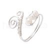 Brass Open Cuff Rings RJEW-JR00837-02-2