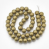 Electroplate Non-magnetic Synthetic Hematite Beads Strands G-R363-8mm-01-2