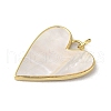 Rack Plating Brass Pave Shell Pendants X-KK-C052-07G-2