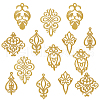 AHADEMAKER 14Pcs 7 Style Polyester Embroidery Patches DIY-GA0003-39-1