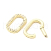 Brass Micro Pave Cubic Zirconia Spring Gate Rings KK-D325-01G-2
