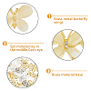 HOBBIESAY 30Pcs 6 Sqtyle Alloy Cabochons MRMJ-HY0002-35-3