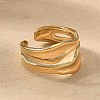 Ion Plating(IP) 304 Stainless Steel Cuff Ring X-RJEW-N038-112LG-3
