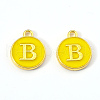 Golden Plated Alloy Enamel Charms ENAM-S118-09B-2
