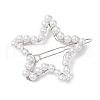 2 Pcs Star Shell Pearl & ABS Plastic Pearl Bead Hair Barrettes PHAR-JH00119-4