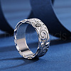 Sculptured Vine Pattern Brass Finger Rings for Women FS-WGD177A-02-4