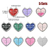 5 Sets 5 Colors Alloy Enamel Split Pendant ENAM-YW0001-98B-3