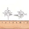 304 Stainless Steel Pendants STAS-T065-05P-3