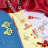 Cinco de Mayo Opaque Printed Acrylic Pendant Locking Stitch Markers HJEW-AB00177-5