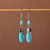 Bohemian tassel turquoise earrings JU8957-5-1