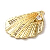 Rack Plating Brass Cubic Zirconia Pendants KK-M267-06G-2