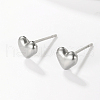 Simple Stainless Steel Heart Stud Earrings IO1041-3