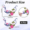 Flower & Leaf Polyester Embroidery Sew on Appliques PATC-WH0010-32A-2