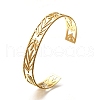304 Stainless Steel Open Cuff Bangles for Women BJEW-Z083-02G-03-4