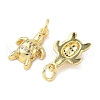 Brass Micro Pave Cubic Zirconia Pendants KK-I355-01G-02-2