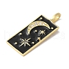 Rack Plating Brass & Cubic Zirconia Pendants KK-L216-008G-03-2