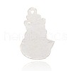 Silver Color Plated Alloy Enamel Christmas Snowman Pendants ENAM-J171-04S-2