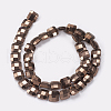 Electroplated Non-magnetic Synthetic Hematite Beads Strands G-P367-A08-2