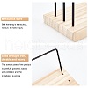 Iron with Wooden Earrings Storage Rack ODIS-WH0011-69-4