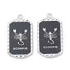 Alloy Twelve Constellations Series Big Pendants PALLOY-O107-01P-08-1