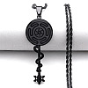 304 Stainless Steel Hecate's Wheel Key Pendant Necklaces for Women FS-WG4FA44-02-1