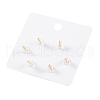6 Pcs Brass Mirco Pave Clear Cubic Zirconia Ear Studs EJEW-S218-01G-09-2