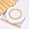 Brass Micro Pave Clear Cubic Zirconia Leaf Link Chain Bracelets for Women ZIRC-T016-08G-1