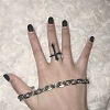 Cross Alloy Enamel Open Cuff Rings for Men FS-WGAFE4A-01-3