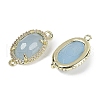 Dyed Natural White Jade Faceted Oval Links G-B126-07G-01-2