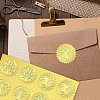 6 Patterns Aluminium-foil Paper Adhesive Embossed Stickers DIY-WH0451-010-6