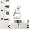 Rack Plating Brass Micro Pave Clear Cubic Zirconia Pendants KK-B093-17P-3