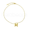 Ion Plating(IP) Initial Letter 304 Stainless Steel Pendant Necklaces NJEW-R265-05G-M-2
