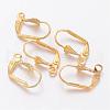 Brass Leverback Earring Findings X-KK-E493-G-1