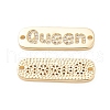 Brass Micro Pave Cubic Zirconia Links ZIRC-L093-32G-2