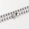 Tarnish Resistant Stainless Steel Ball Chains Necklace NJEW-JN01427-01-1