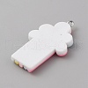 Opaque Resin Pendants RESI-CJC0011-32B-03-2