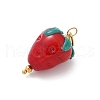 304 Stainless Steel with Handmade Lampwork Pendants STAS-S179-01G-A-2