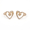 Adjustable Brass Micro Pave Clear Cubic Zirconia Cuff Rings RJEW-I065-09G-1
