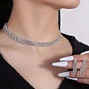 Brass Crystal Rhinestone Jewelry Sets FS-WGCC0E6-02-3