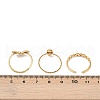 304 Stainless Steel Micro Pave Cubic Zirconia Finger Cuff Rings Sets for Women RJEW-K296-06G-4
