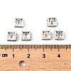Brass Rhinestone Spacer Beads X-RSB072-01S-3
