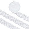 5 Yards Polyester Ruffled Trimming Lace Ribbon OCOR-WH0091-76C-1