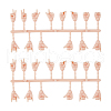 ABS Plastic BJD Doll Gesture Accessories DIY-WH0304-646-1