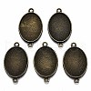 Tibetan Style Oval Alloy Cabochon Connector Settings X-TIBE-Q038-002B-AB-NR-2