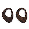 Natural Wenge Wood Pendants WOOD-T023-55A-01-2