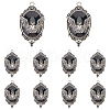 SUNNYCLUE 10Pcs Halloween Alloy Oval Pendants FIND-SC0011-18B-1